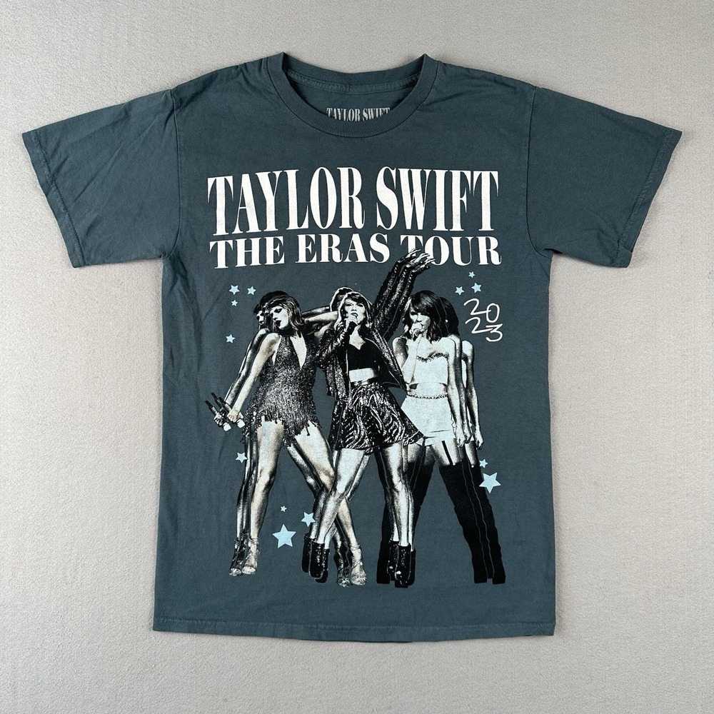 Taylor Swift Eras Tour Shirt Small Blue 2023 Double Sided Music